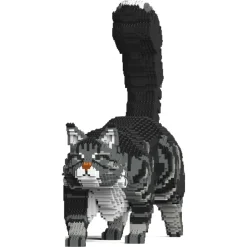 Jekca - Maine Coon 02S-M02 - Lego - Sculpture - Construction - 4D - Brick Animals - Toys - Avvenice