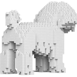 Jekca - Maltese 01 - Big - Lego - Sculpture - Construction - 4D - Brick Animals - Toys - Avvenice