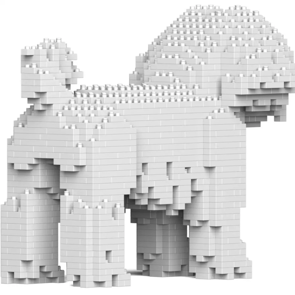 Jekca - Maltese 01 - Big - Lego - Sculpture - Construction - 4D - Brick Animals - Toys - Avvenice