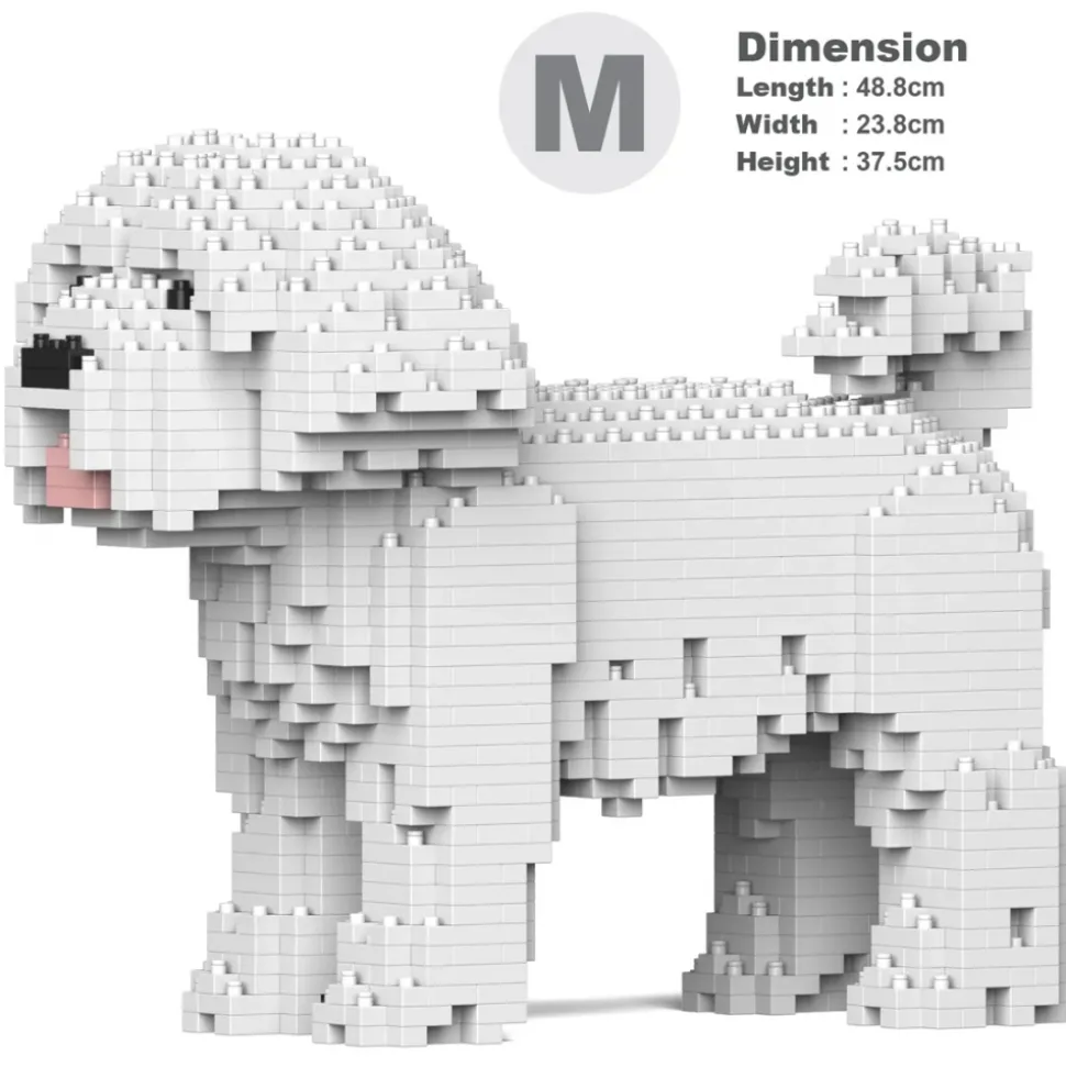 Jekca - Maltese 01 - Big - Lego - Sculpture - Construction - 4D - Brick Animals - Toys - Avvenice