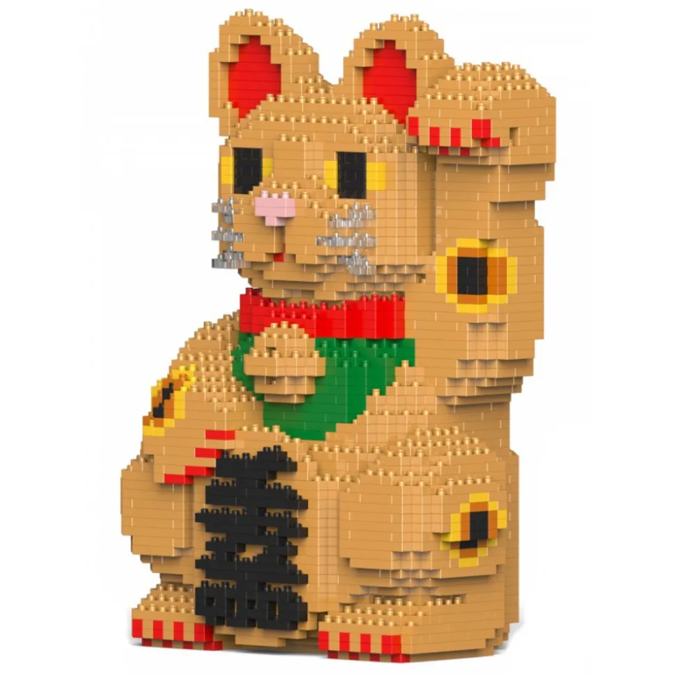 Jekca - Maneki Neko 01-M02 - Big - Lego - Sculpture - Construction - 4D - Brick Animals - Toys - Avvenice
