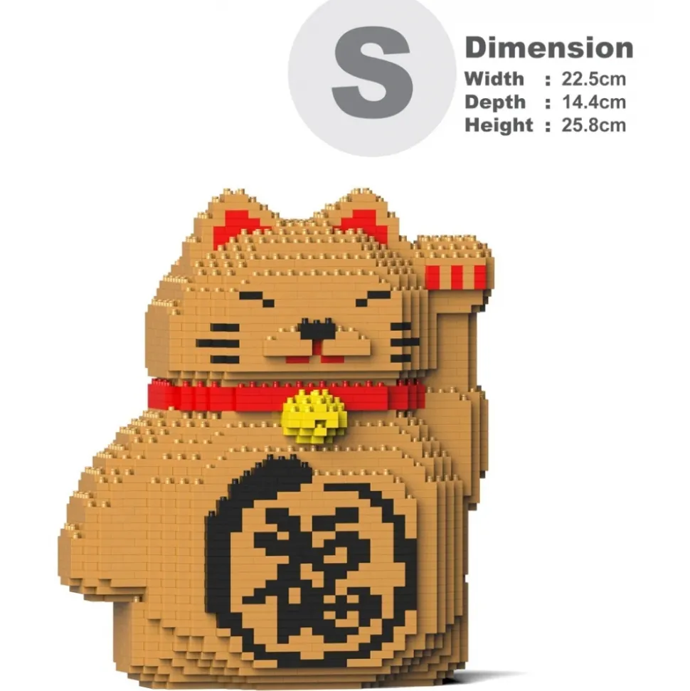 Jekca - Maneki Neko 02-M02 - Lego - Sculpture - Construction - 4D - Brick Animals - Toys - Avvenice
