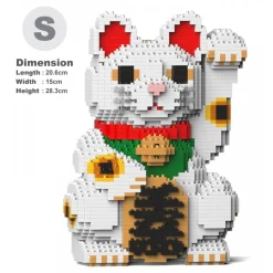 Jekca - Maneki Neko 01S-M01 - Lego - Sculpture - Construction - 4D - Brick Animals - Toys - Avvenice