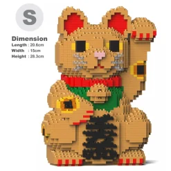 Jekca - Maneki Neko 01S-M02 - Lego - Sculpture - Construction - 4D - Brick Animals - Toys - Avvenice