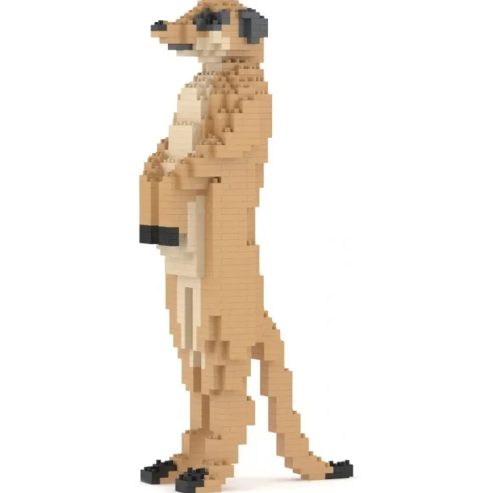 Jekca - Meerkat 01 - Big - Lego - Sculpture - Construction - 4D - Brick Animals - Toys - Avvenice