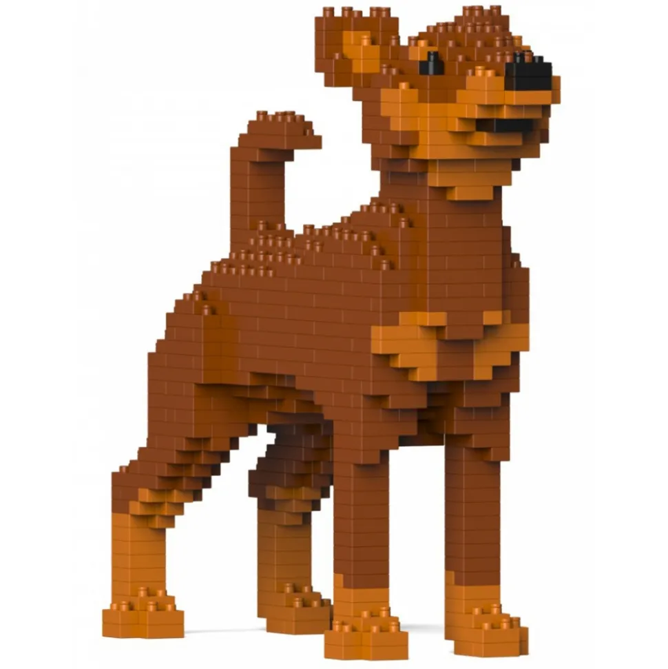 Jekca - Miniature Pinscher 01-M02 - Big - Lego - Sculpture - Construction - 4D - Brick Animals - Toys - Avvenice