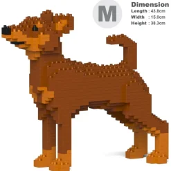 Jekca - Miniature Pinscher 01-M02 - Big - Lego - Sculpture - Construction - 4D - Brick Animals - Toys - Avvenice