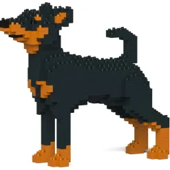 Jekca - Miniature Pinscher 01-M01 - Big - Lego - Sculpture - Construction - 4D - Brick Animals - Toys - Avvenice