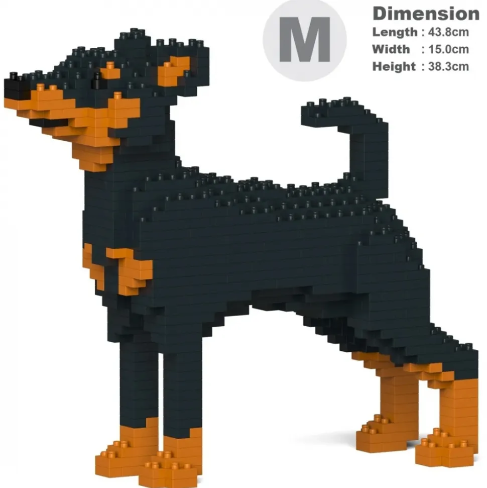 Jekca - Miniature Pinscher 01-M01 - Big - Lego - Sculpture - Construction - 4D - Brick Animals - Toys - Avvenice