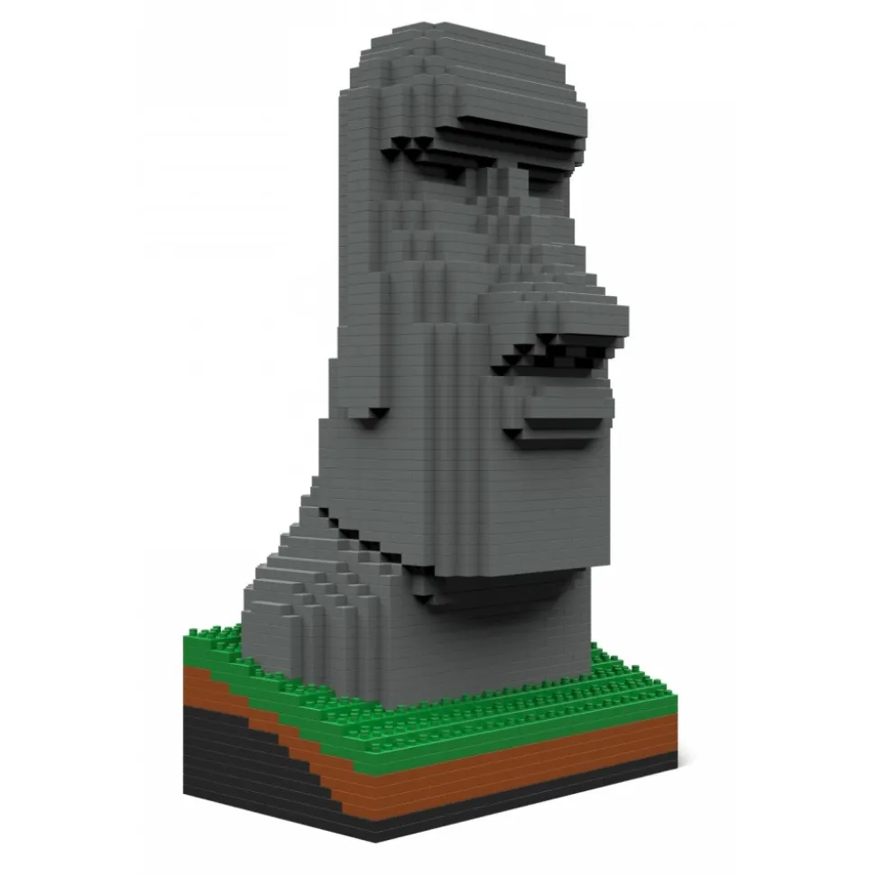 Jekca - Moai Statue 01S - Lego - Sculpture - Construction - 4D - Brick Animals - Toys - Avvenice