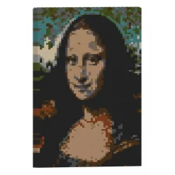 Jekca - Mona Lisa Brick Painting 02S - Lego - Sculpture - Construction - 4D - Brick Animals - Toys - Avvenice