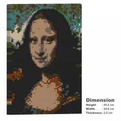 Jekca - Mona Lisa Brick Painting 02S - Lego - Sculpture - Construction - 4D - Brick Animals - Toys - Avvenice