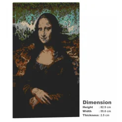 Jekca - Mona Lisa Brick Painting 01S - Lego - Sculpture - Construction - 4D - Brick Animals - Toys - Avvenice