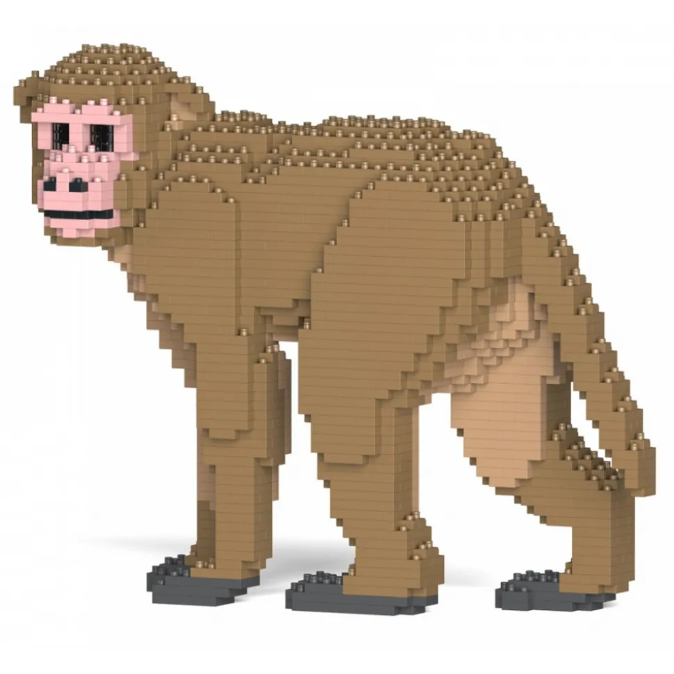 Jekca - Monkey 01 - Big - Lego - Sculpture - Construction - 4D - Brick Animals - Toys - Avvenice