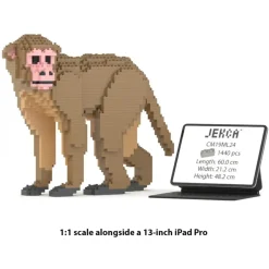 Jekca - Monkey 01 - Big - Lego - Sculpture - Construction - 4D - Brick Animals - Toys - Avvenice