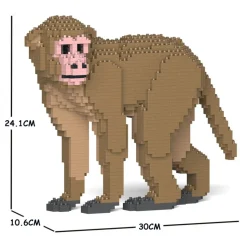 Jekca - Monkey 01S - Lego - Sculpture - Construction - 4D - Brick Animals - Toys - Avvenice