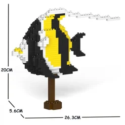 Jekca - Moorish Idol 01S - Lego - Sculpture - Construction - 4D - Brick Animals - Toys - Avvenice