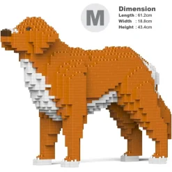 Jekca - Nova Scotia Duck Tolling Retriever 01-M01 - Big - Lego - Sculpture - Construction - 4D - Brick Animals - Toys - Avvenice