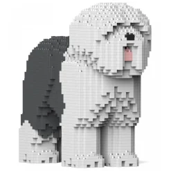 Jekca - Old English Sheepdog 01S-M02 - Lego - Sculpture - Construction - 4D - Brick Animals - Toys - Avvenice