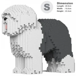 Jekca - Old English Sheepdog 01S-M02 - Lego - Sculpture - Construction - 4D - Brick Animals - Toys - Avvenice