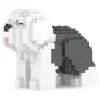 Jekca - Old English Sheepdog Mini 01 - Lego - Sculpture - Construction - 4D - Brick Animals - Toys - Avvenice