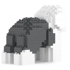 Jekca - Old English Sheepdog Mini 01 - Lego - Sculpture - Construction - 4D - Brick Animals - Toys - Avvenice