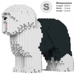 Jekca - Old English Sheepdog 01S-M01 - Lego - Sculpture - Construction - 4D - Brick Animals - Toys - Avvenice