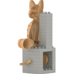 Jekca - Orange Tabby Cat - Automata - Lego - Sculpture - Construction - 4D - Brick Animals - Toys - Avvenice