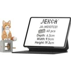 Jekca - Orange Tabby Cat - Automata - Lego - Sculpture - Construction - 4D - Brick Animals - Toys - Avvenice
