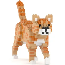 Jekca - Orange Tabby Cat Mini 01 - Lego - Sculpture - Construction - 4D - Brick Animals - Toys - Avvenice