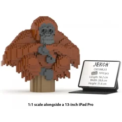 Jekca - Orangutan 01 - Big - Lego - Sculpture - Construction - 4D - Brick Animals - Toys - Avvenice