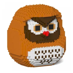 Jekca - Owl Daruma Doll 01S - Lego - Sculpture - Construction - 4D - Brick Animals - Toys - Avvenice
