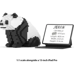 Jekca - Panda 04 - Big - Lego - Sculpture - Construction - 4D - Brick Animals - Toys - Avvenice