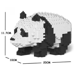 Jekca - Panda 02S - Lego - Sculpture - Construction - 4D - Brick Animals - Toys - Avvenice