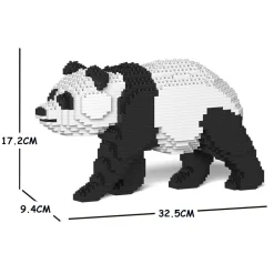 Jekca - Panda 03S - Lego - Sculpture - Construction - 4D - Brick Animals - Toys - Avvenice
