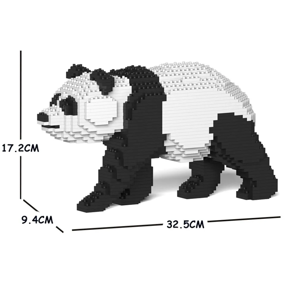 Jekca - Panda 03S - Lego - Sculpture - Construction - 4D - Brick Animals - Toys - Avvenice