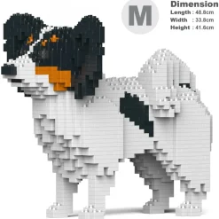 Jekca - Papillon Dog 01-M01 - Big - Lego - Sculpture - Construction - 4D - Brick Animals - Toys - Avvenice