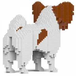Jekca - Papillon Dog 01-M02 - Big - Lego - Sculpture - Construction - 4D - Brick Animals - Toys - Avvenice