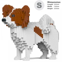 Jekca - Papillon Dog 01S-M02 - Lego - Sculpture - Construction - 4D - Brick Animals - Toys - Avvenice