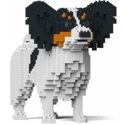 Jekca - Papillon Dog 01S-M01 - Lego - Sculpture - Construction - 4D - Brick Animals - Toys - Avvenice
