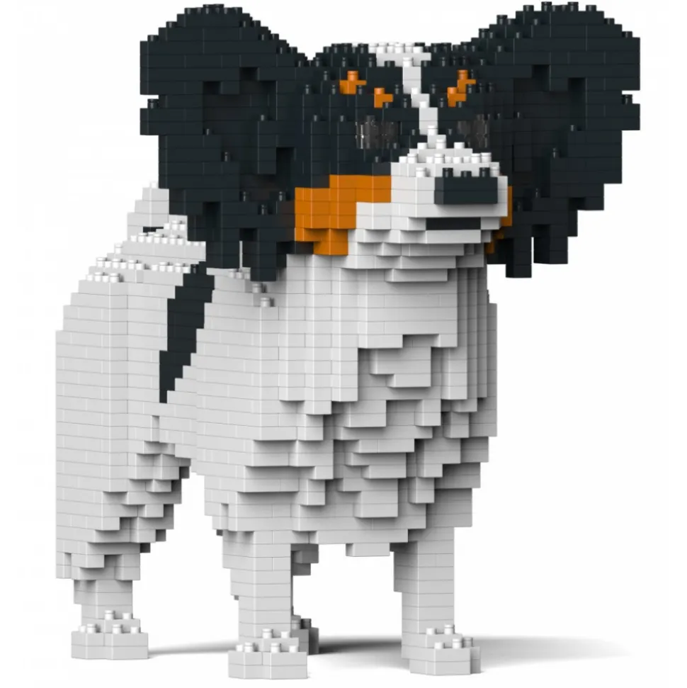 Jekca - Papillon Dog 01S-M01 - Lego - Sculpture - Construction - 4D - Brick Animals - Toys - Avvenice