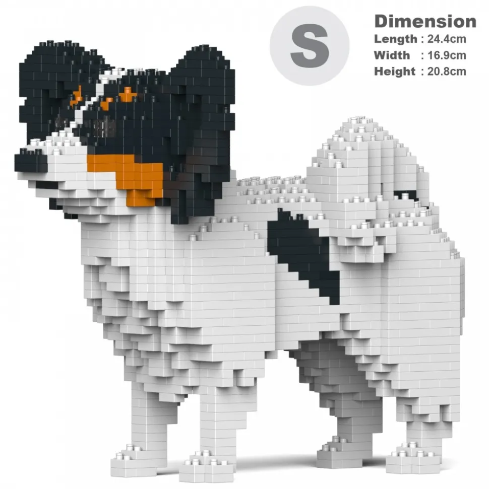 Jekca - Papillon Dog 01S-M01 - Lego - Sculpture - Construction - 4D - Brick Animals - Toys - Avvenice