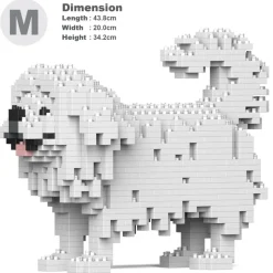 Jekca - Pekingese 01 - Big - Lego - Sculpture - Construction - 4D - Brick Animals - Toys - Avvenice