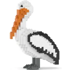 Jekca - Pelican 01 - Big - Lego - Sculpture - Construction - 4D - Brick Animals - Toys - Avvenice