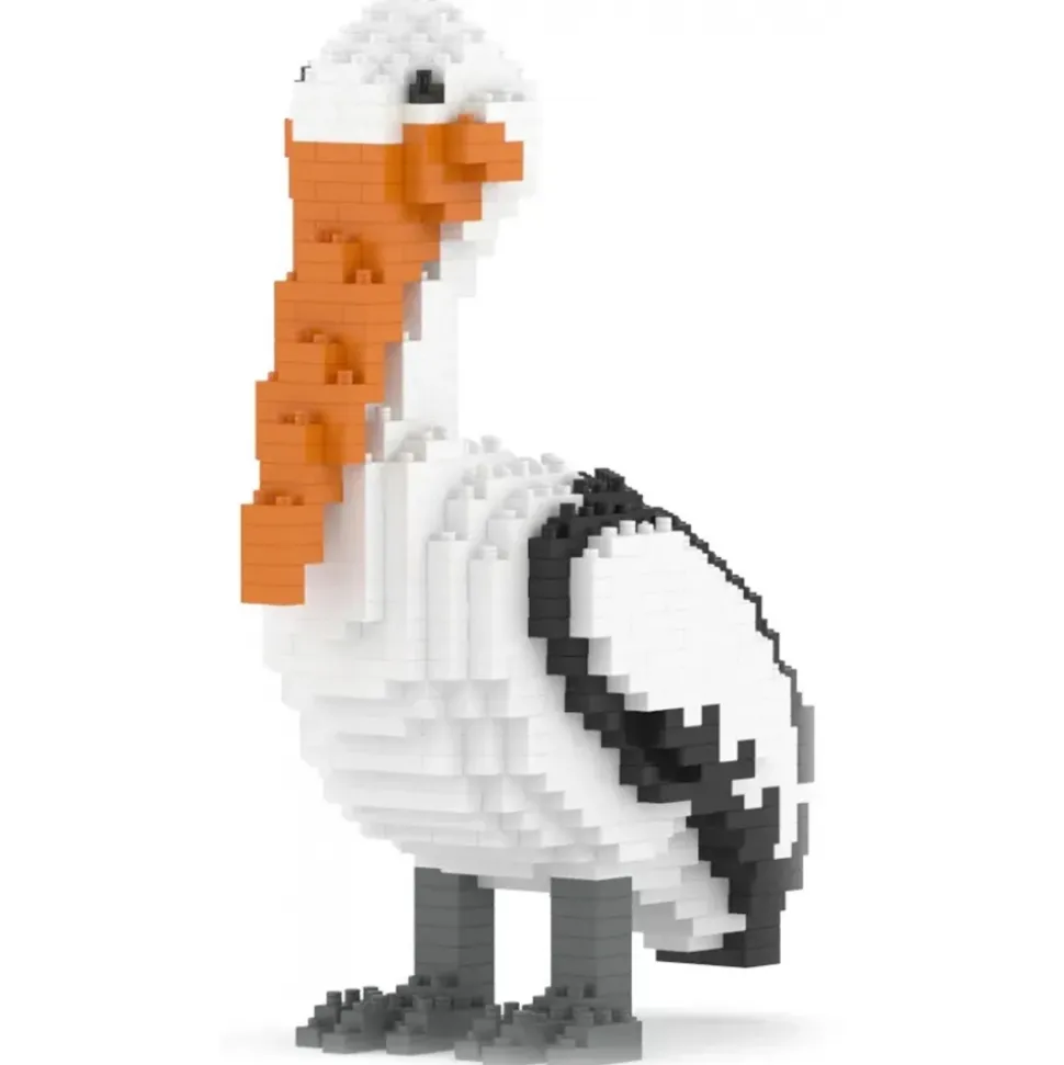 Jekca - Pelican 01 - Big - Lego - Sculpture - Construction - 4D - Brick Animals - Toys - Avvenice
