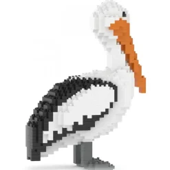 Jekca - Pelican 01 - Big - Lego - Sculpture - Construction - 4D - Brick Animals - Toys - Avvenice