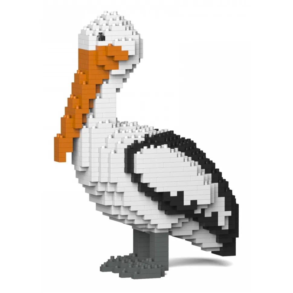 Jekca - Pelican 01S - Lego - Sculpture - Construction - 4D - Brick Animals - Toys - Avvenice