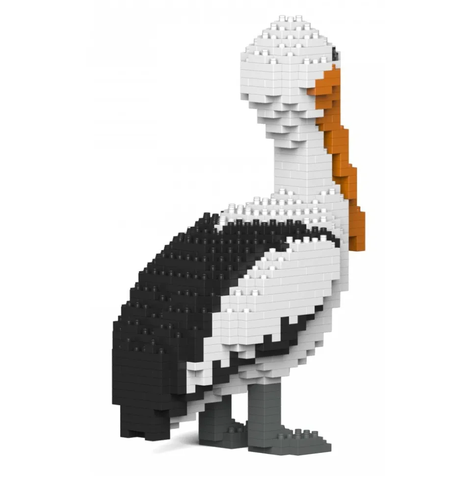 Jekca - Pelican 01S - Lego - Sculpture - Construction - 4D - Brick Animals - Toys - Avvenice
