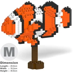 Jekca - Percula Clownfish 01 - Big - Lego - Sculpture - Construction - 4D - Brick Animals - Toys - Avvenice