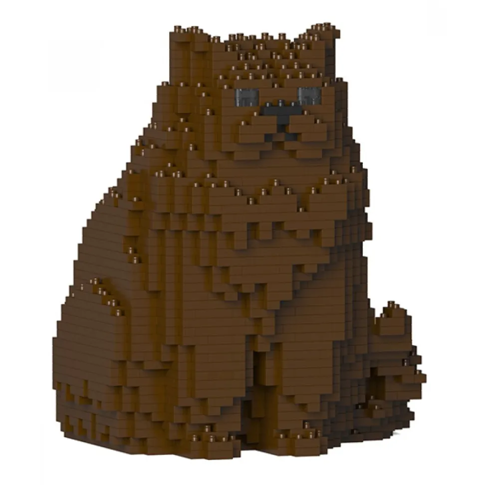 Jekca - Persian Cat 01S-M05 - Lego - Sculpture - Construction - 4D - Brick Animals - Toys - Avvenice